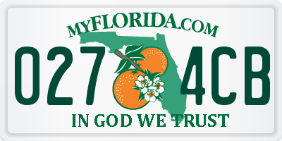 FL license plate 0274CB