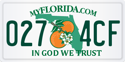 FL license plate 0274CF