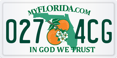 FL license plate 0274CG