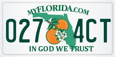 FL license plate 0274CT