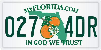 FL license plate 0274DR