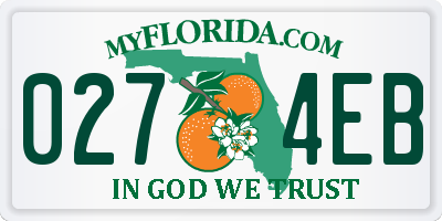FL license plate 0274EB