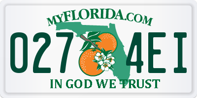 FL license plate 0274EI
