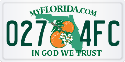 FL license plate 0274FC