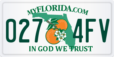 FL license plate 0274FV