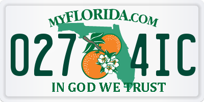 FL license plate 0274IC
