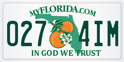 FL license plate 0274IM