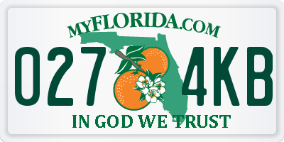 FL license plate 0274KB