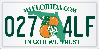 FL license plate 0274LF