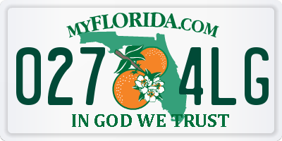 FL license plate 0274LG