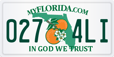 FL license plate 0274LI