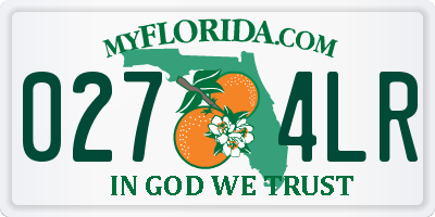 FL license plate 0274LR