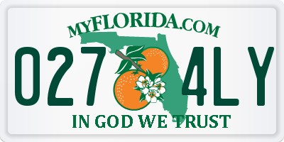 FL license plate 0274LY