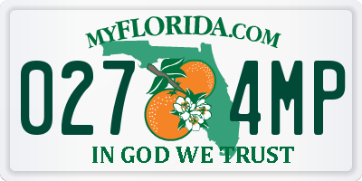 FL license plate 0274MP