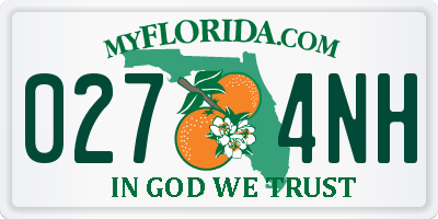 FL license plate 0274NH