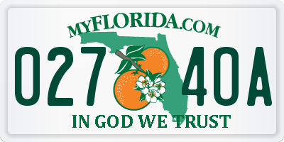 FL license plate 0274OA