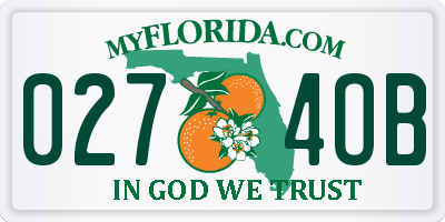 FL license plate 0274OB