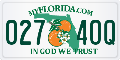 FL license plate 0274OQ