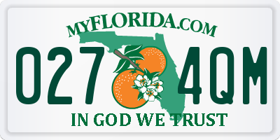 FL license plate 0274QM