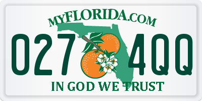 FL license plate 0274QQ