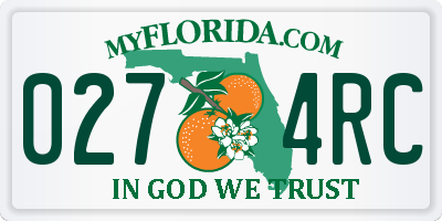 FL license plate 0274RC