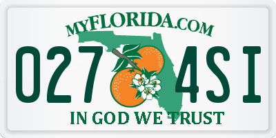 FL license plate 0274SI