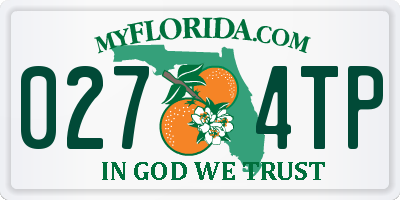 FL license plate 0274TP