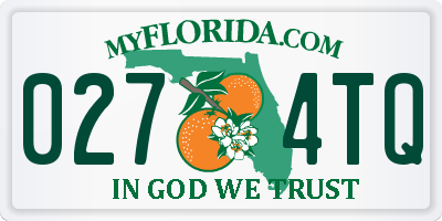FL license plate 0274TQ