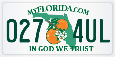 FL license plate 0274UL
