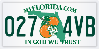 FL license plate 0274VB