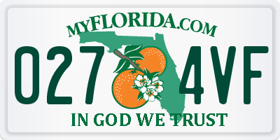 FL license plate 0274VF