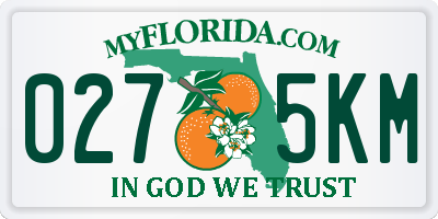 FL license plate 0275KM