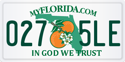 FL license plate 0275LE