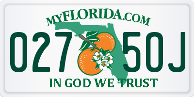 FL license plate 0275OJ