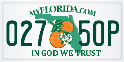FL license plate 0275OP