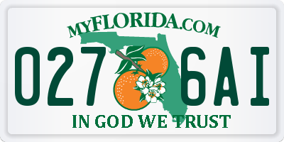 FL license plate 0276AI