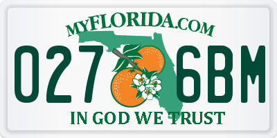 FL license plate 0276BM