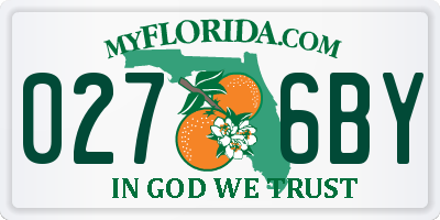 FL license plate 0276BY