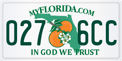 FL license plate 0276CC