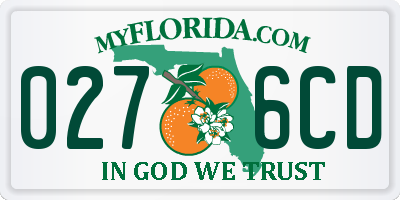 FL license plate 0276CD