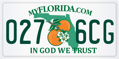 FL license plate 0276CG