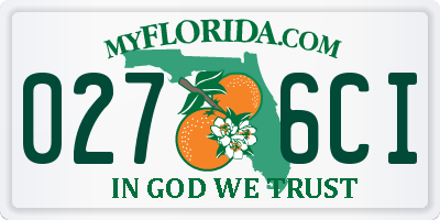 FL license plate 0276CI