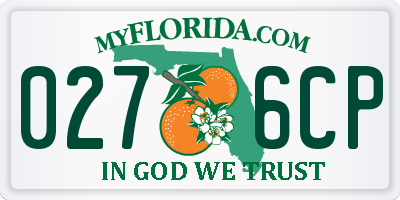 FL license plate 0276CP