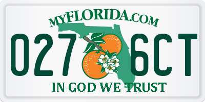 FL license plate 0276CT