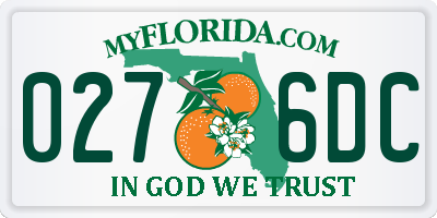 FL license plate 0276DC