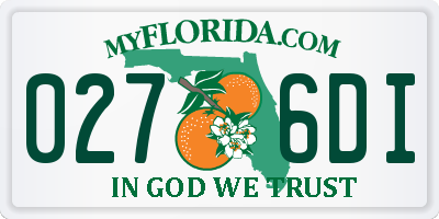 FL license plate 0276DI