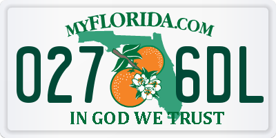 FL license plate 0276DL