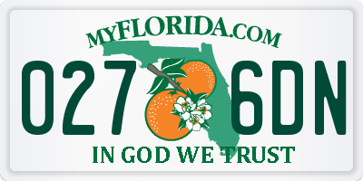 FL license plate 0276DN