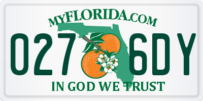 FL license plate 0276DY
