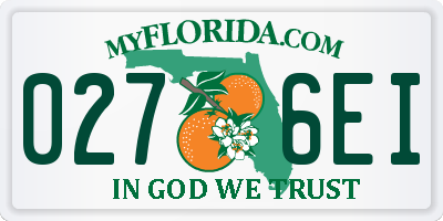 FL license plate 0276EI